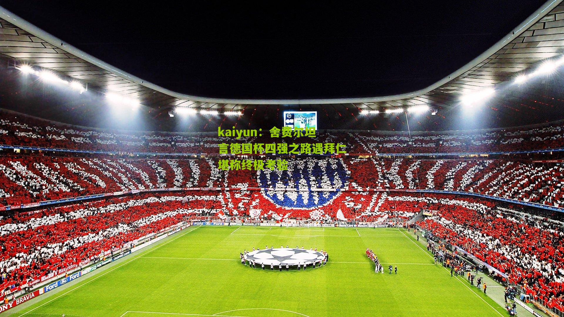 舍费尔坦言德国杯四强之路遇拜仁堪称终极考验